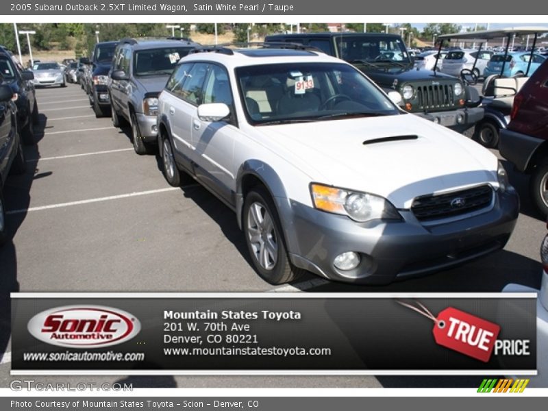 Satin White Pearl / Taupe 2005 Subaru Outback 2.5XT Limited Wagon