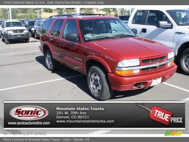 Dark Cherry Red Metallic / Graphite Gray 2004 Chevrolet Blazer LS 4x4