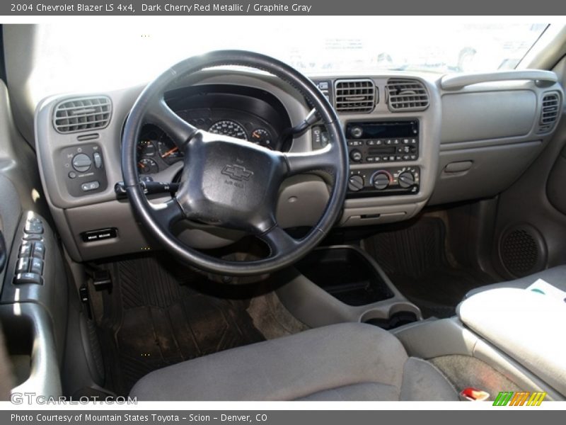Dark Cherry Red Metallic / Graphite Gray 2004 Chevrolet Blazer LS 4x4
