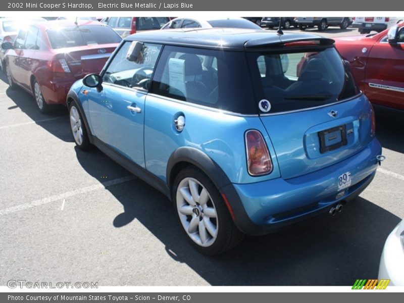 Electric Blue Metallic / Lapis Blue 2002 Mini Cooper S Hardtop