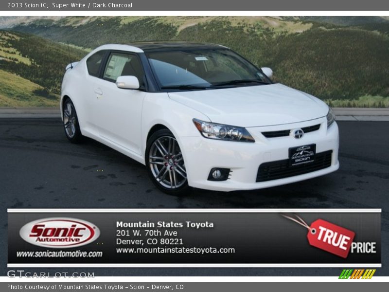 Super White / Dark Charcoal 2013 Scion tC