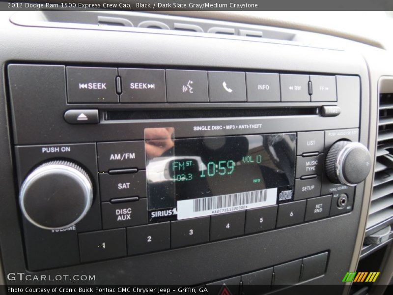 Black / Dark Slate Gray/Medium Graystone 2012 Dodge Ram 1500 Express Crew Cab
