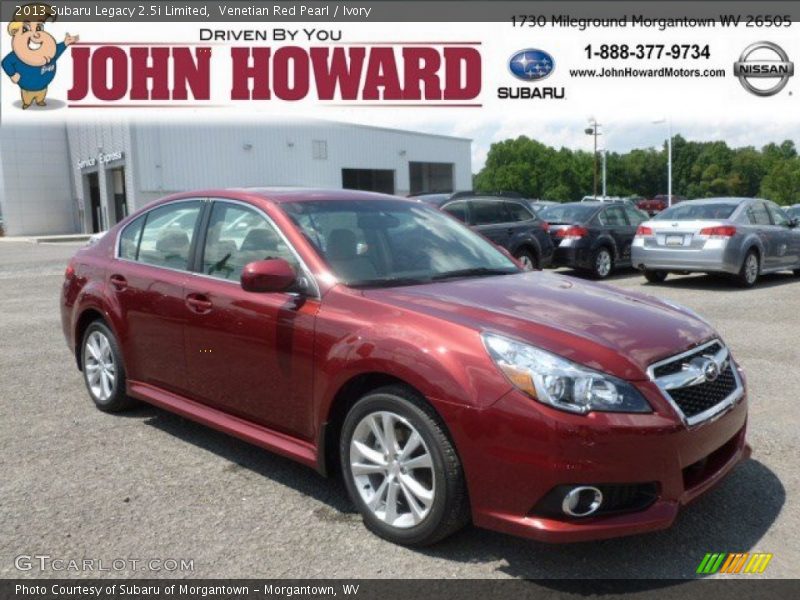 Venetian Red Pearl / Ivory 2013 Subaru Legacy 2.5i Limited