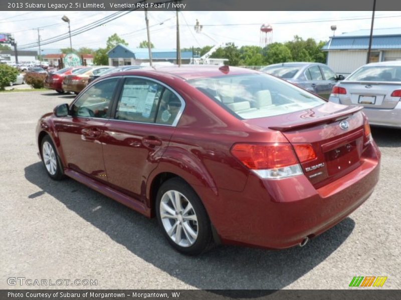 Venetian Red Pearl / Ivory 2013 Subaru Legacy 2.5i Limited