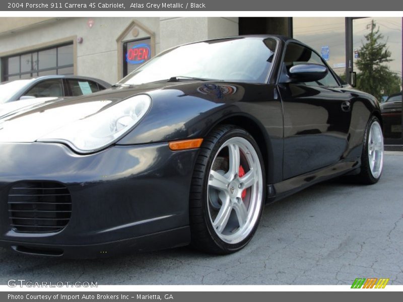 Atlas Grey Metallic / Black 2004 Porsche 911 Carrera 4S Cabriolet