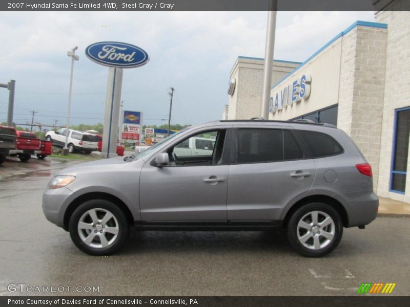 Steel Gray / Gray 2007 Hyundai Santa Fe Limited 4WD
