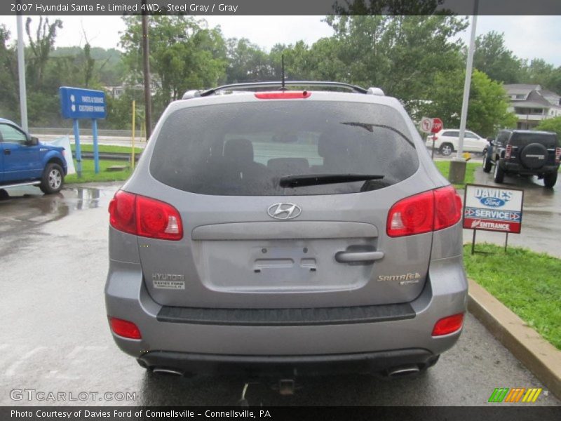 Steel Gray / Gray 2007 Hyundai Santa Fe Limited 4WD