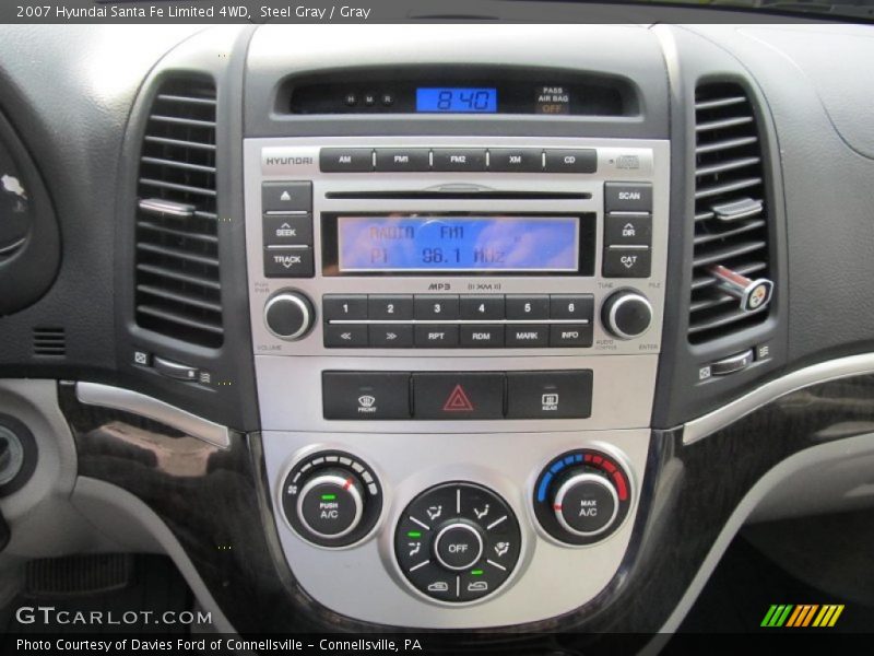 Steel Gray / Gray 2007 Hyundai Santa Fe Limited 4WD