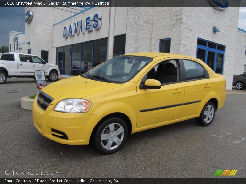 Summer Yellow / Charcoal 2010 Chevrolet Aveo LT Sedan