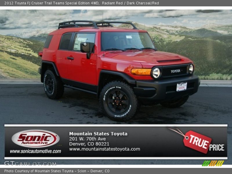 Radiant Red / Dark Charcoal/Red 2012 Toyota FJ Cruiser Trail Teams Special Edition 4WD