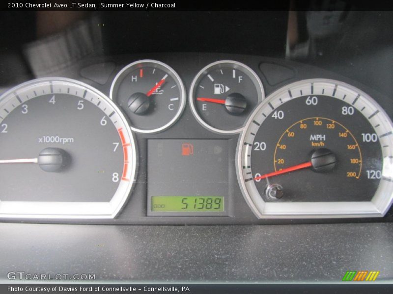Summer Yellow / Charcoal 2010 Chevrolet Aveo LT Sedan