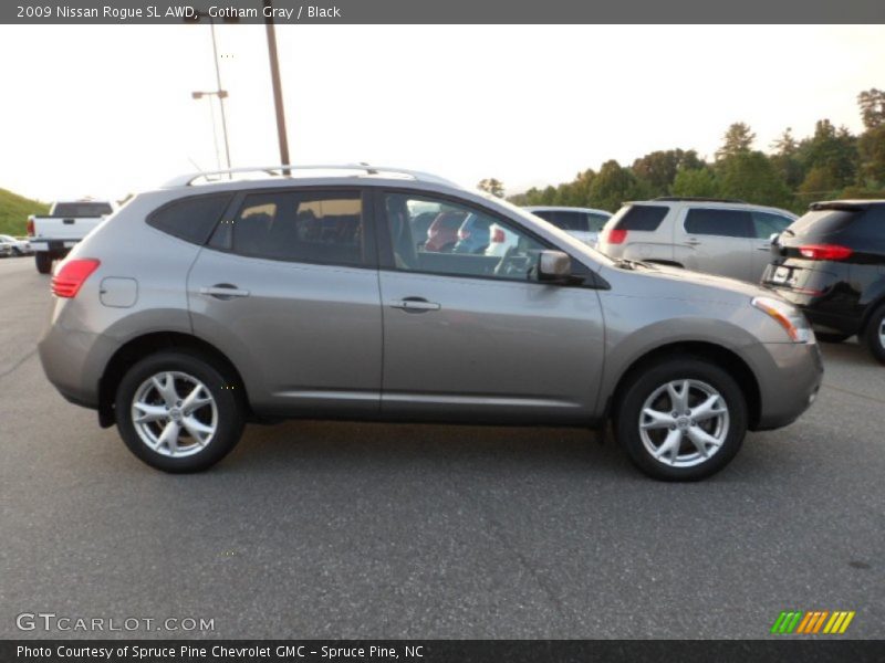 Gotham Gray / Black 2009 Nissan Rogue SL AWD