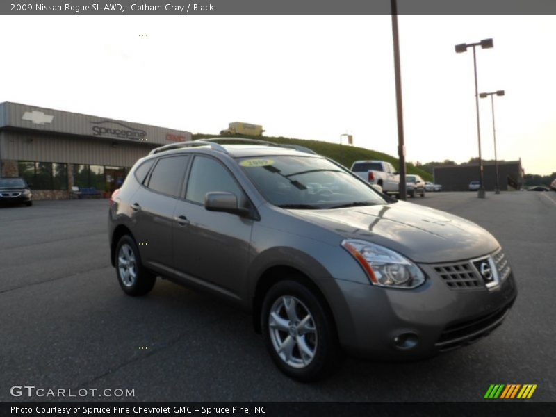 Gotham Gray / Black 2009 Nissan Rogue SL AWD
