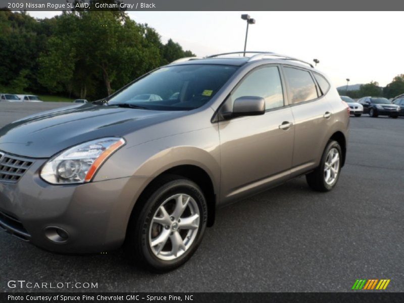 Gotham Gray / Black 2009 Nissan Rogue SL AWD