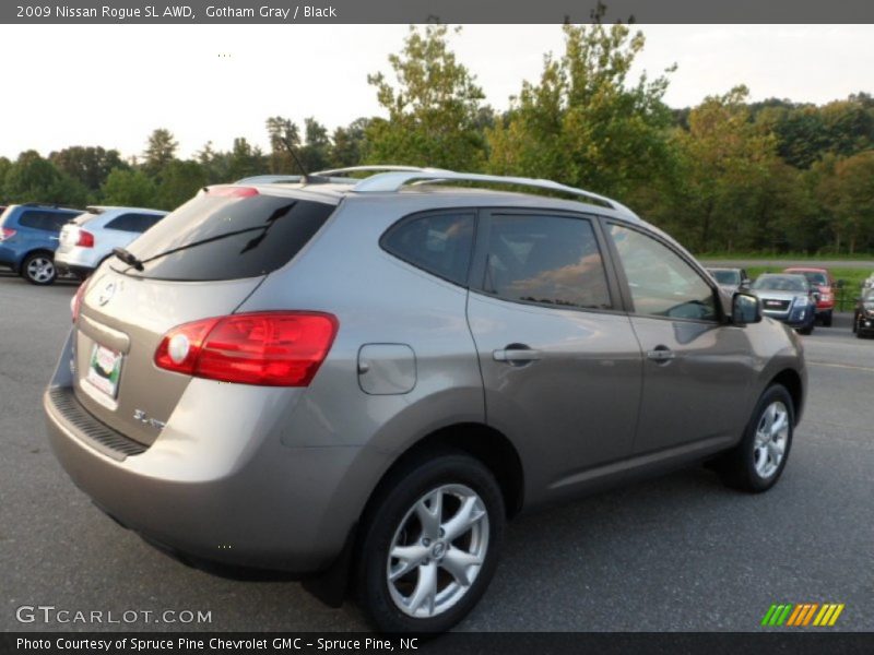 Gotham Gray / Black 2009 Nissan Rogue SL AWD