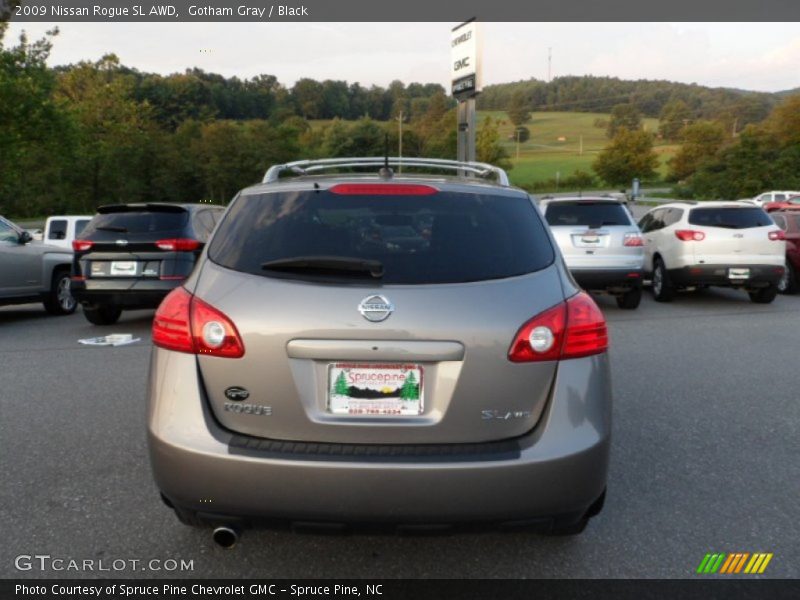 Gotham Gray / Black 2009 Nissan Rogue SL AWD