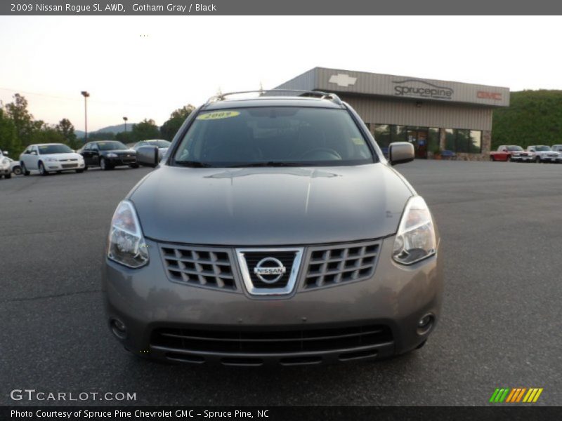 Gotham Gray / Black 2009 Nissan Rogue SL AWD