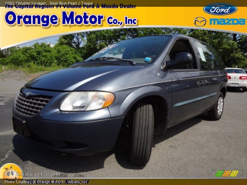 Steel Blue Pearl / Taupe 2002 Chrysler Voyager