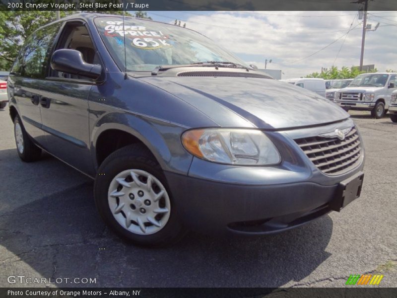 Steel Blue Pearl / Taupe 2002 Chrysler Voyager