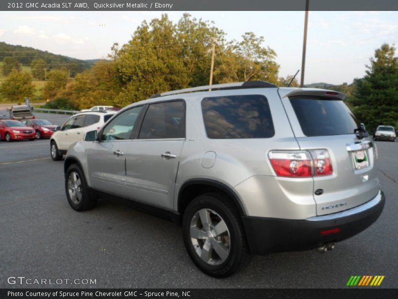 Quicksilver Metallic / Ebony 2012 GMC Acadia SLT AWD