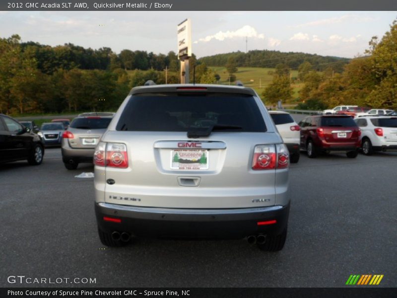Quicksilver Metallic / Ebony 2012 GMC Acadia SLT AWD