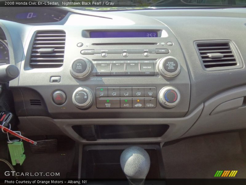 Nighthawk Black Pearl / Gray 2008 Honda Civic EX-L Sedan