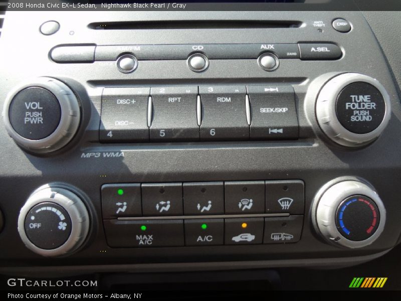 Nighthawk Black Pearl / Gray 2008 Honda Civic EX-L Sedan
