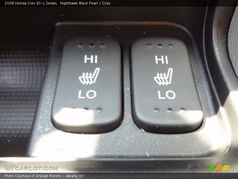 Nighthawk Black Pearl / Gray 2008 Honda Civic EX-L Sedan