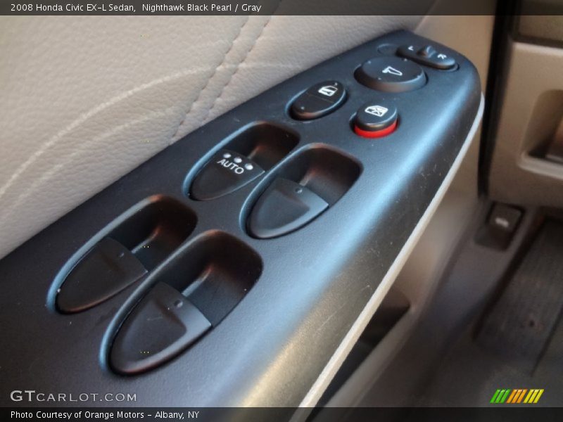 Nighthawk Black Pearl / Gray 2008 Honda Civic EX-L Sedan
