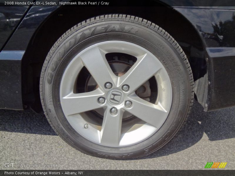 Nighthawk Black Pearl / Gray 2008 Honda Civic EX-L Sedan