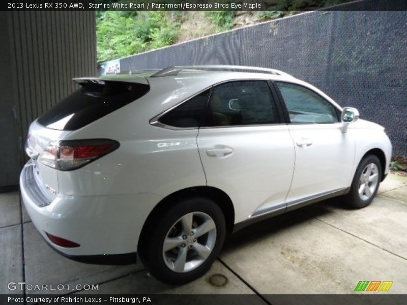 Starfire White Pearl / Parchment/Espresso Birds Eye Maple 2013 Lexus RX 350 AWD