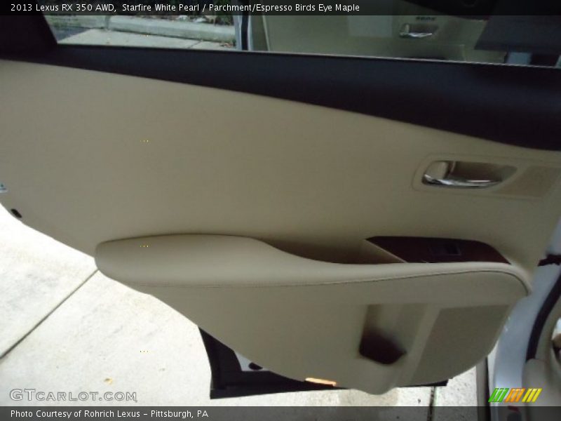 Starfire White Pearl / Parchment/Espresso Birds Eye Maple 2013 Lexus RX 350 AWD