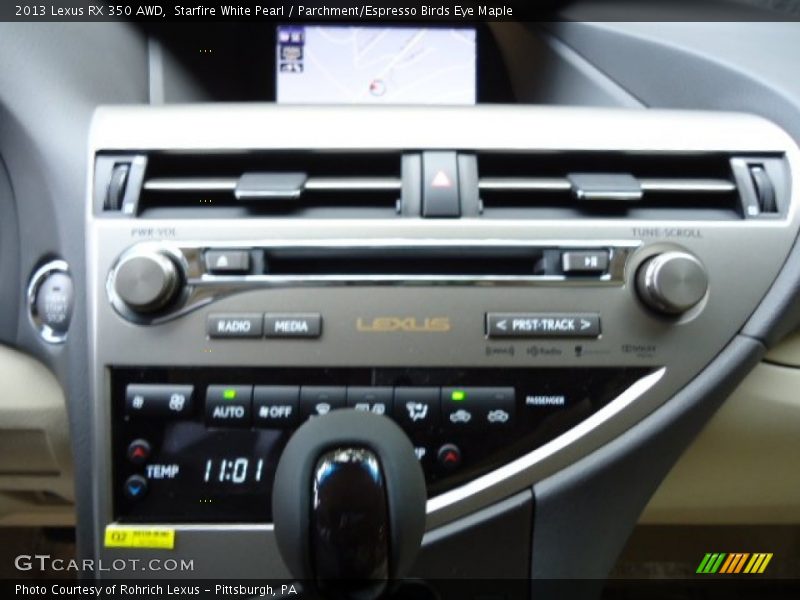 Controls of 2013 RX 350 AWD