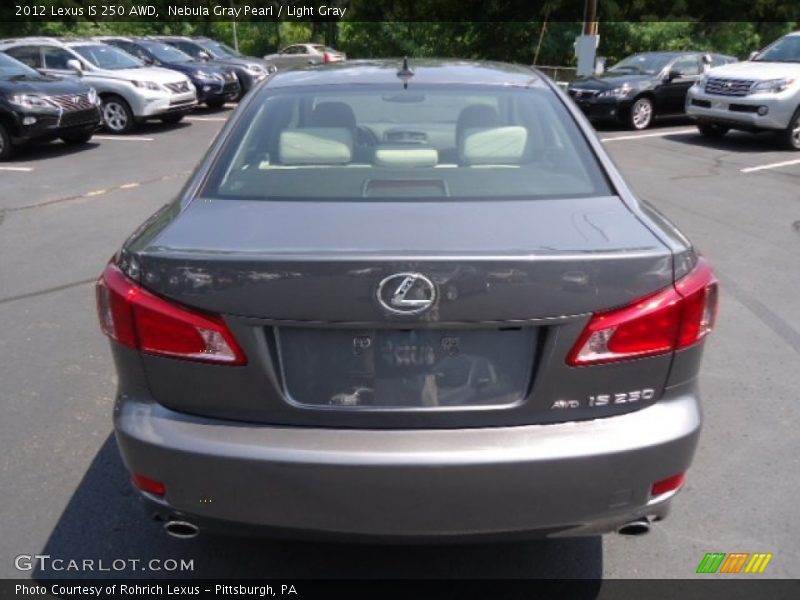 Nebula Gray Pearl / Light Gray 2012 Lexus IS 250 AWD