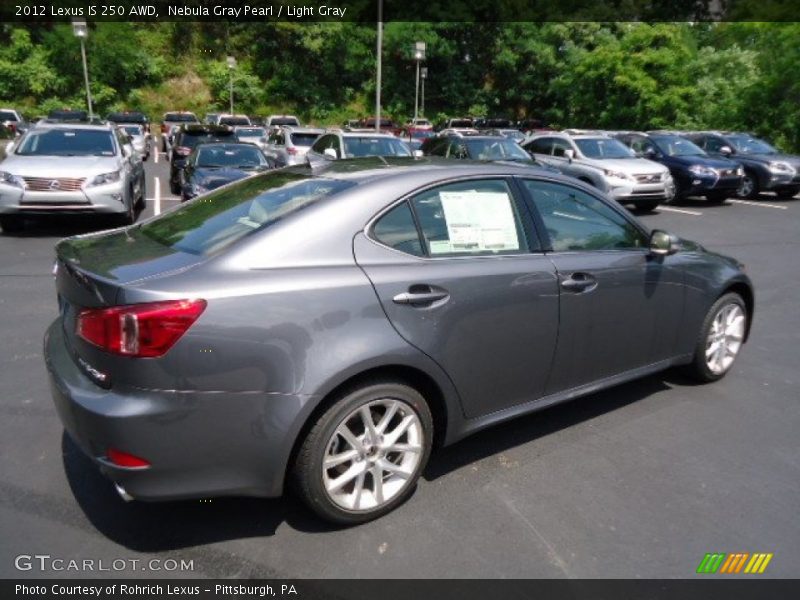 Nebula Gray Pearl / Light Gray 2012 Lexus IS 250 AWD
