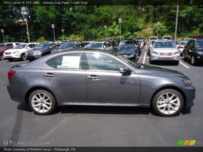 Nebula Gray Pearl / Light Gray 2012 Lexus IS 250 AWD