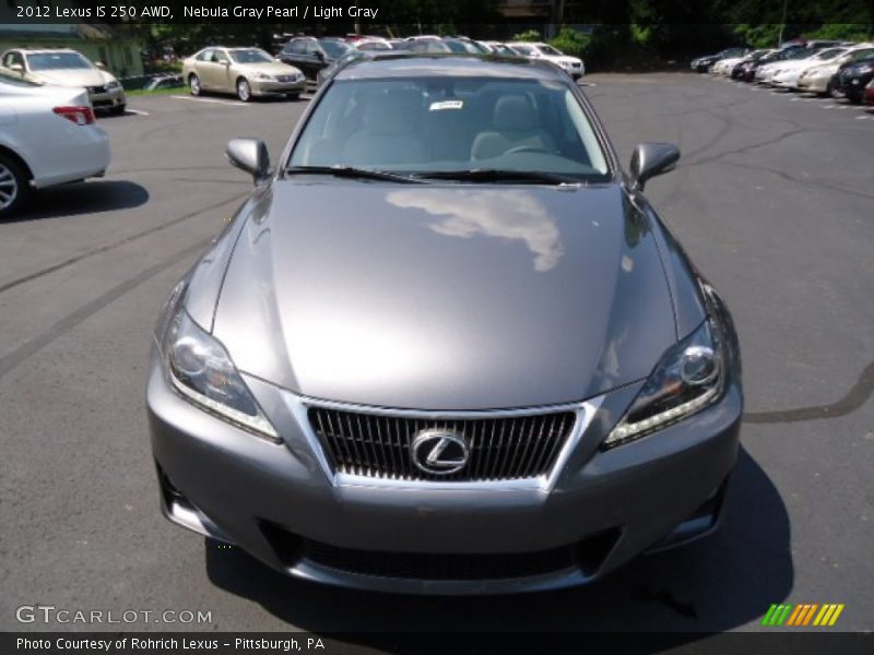 Nebula Gray Pearl / Light Gray 2012 Lexus IS 250 AWD