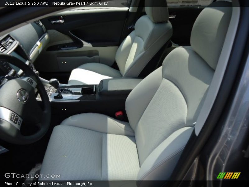 Nebula Gray Pearl / Light Gray 2012 Lexus IS 250 AWD