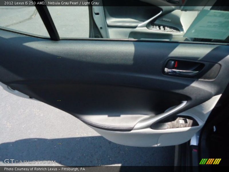 Nebula Gray Pearl / Light Gray 2012 Lexus IS 250 AWD