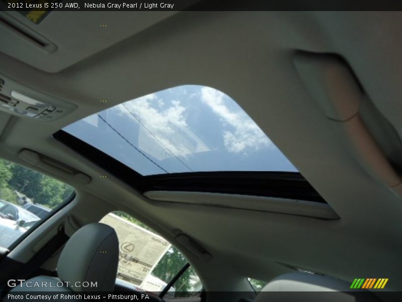 Nebula Gray Pearl / Light Gray 2012 Lexus IS 250 AWD