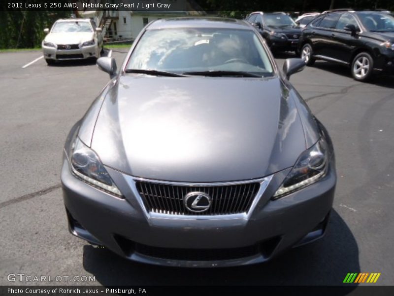 Nebula Gray Pearl / Light Gray 2012 Lexus IS 250 AWD