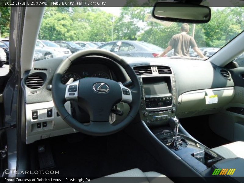 Nebula Gray Pearl / Light Gray 2012 Lexus IS 250 AWD