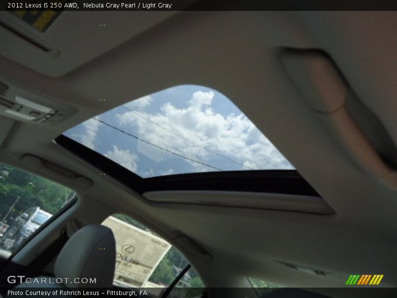 Nebula Gray Pearl / Light Gray 2012 Lexus IS 250 AWD
