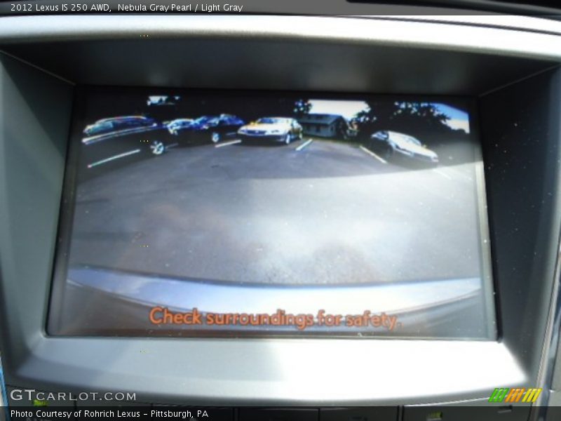 Nebula Gray Pearl / Light Gray 2012 Lexus IS 250 AWD
