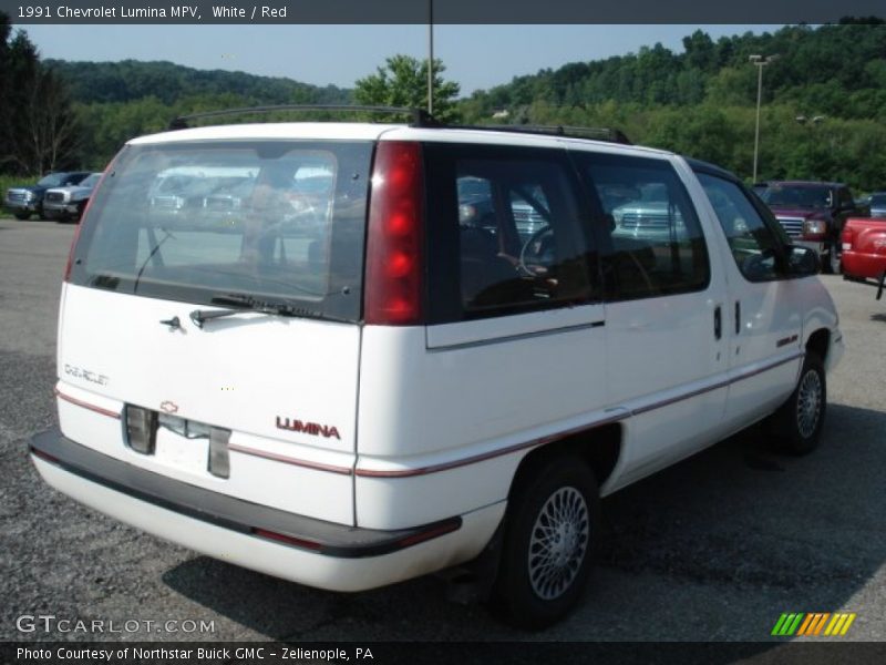 White / Red 1991 Chevrolet Lumina MPV