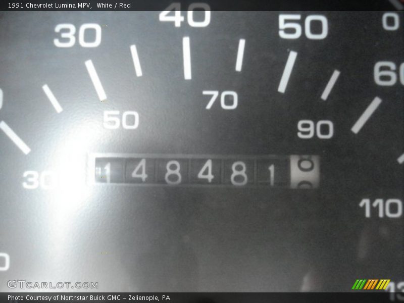 White / Red 1991 Chevrolet Lumina MPV