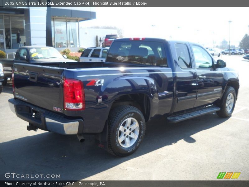 Midnight Blue Metallic / Ebony 2009 GMC Sierra 1500 SLE Extended Cab 4x4