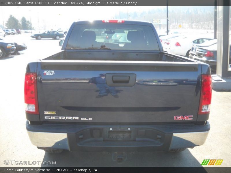 Midnight Blue Metallic / Ebony 2009 GMC Sierra 1500 SLE Extended Cab 4x4