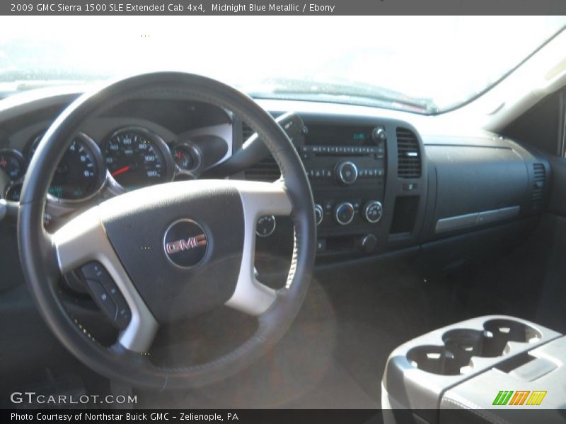 Midnight Blue Metallic / Ebony 2009 GMC Sierra 1500 SLE Extended Cab 4x4