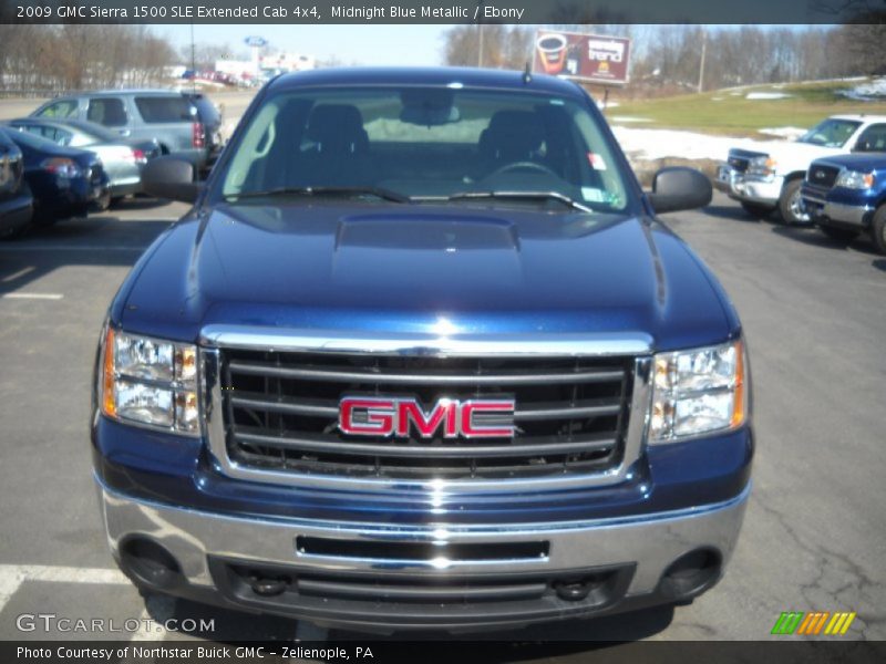 Midnight Blue Metallic / Ebony 2009 GMC Sierra 1500 SLE Extended Cab 4x4